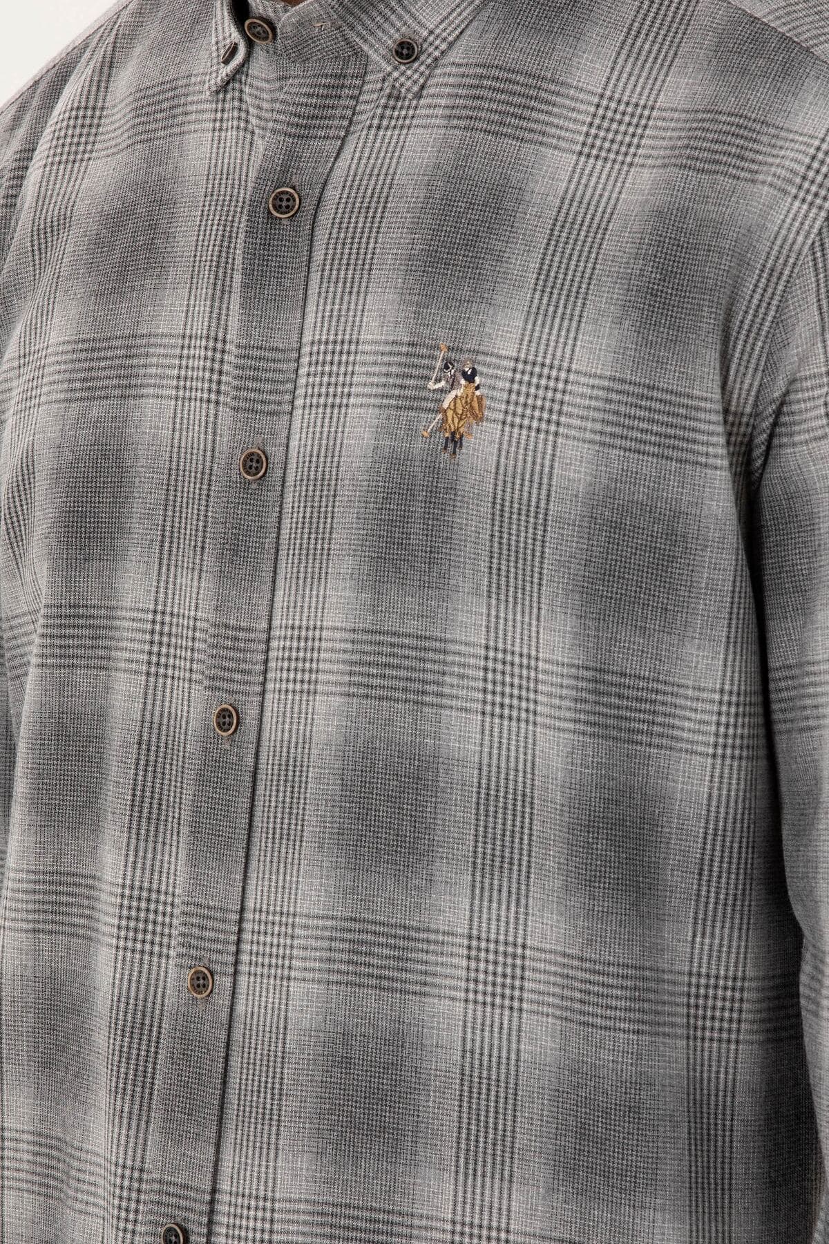 پیراهن مردانه آستینبلند خاکستری U.S. Polo Assn. مدل 50291383-VR024 پیراهن مردانه آستینبلند خاکستری U.S. Polo Assn. مدل 50291383-VR024