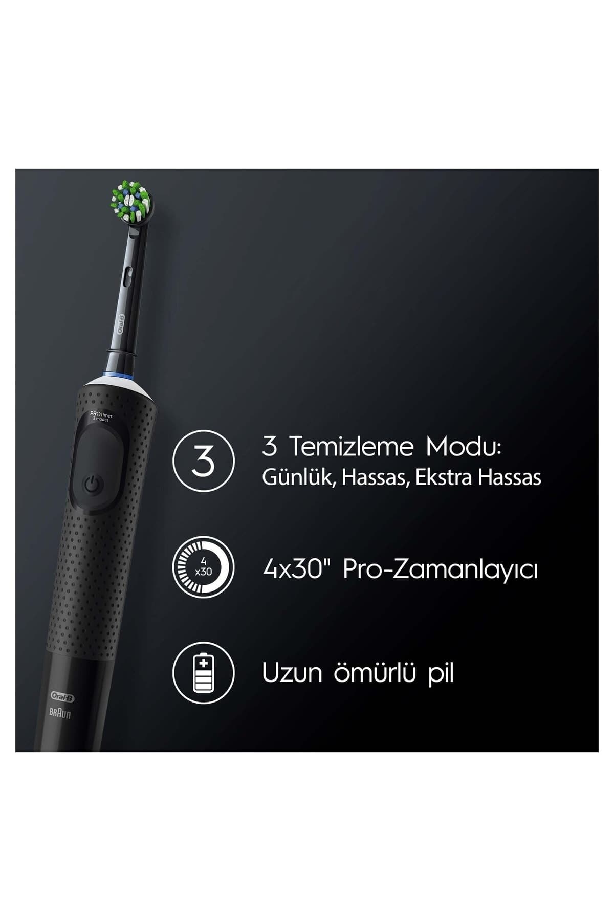 مسواک برقی Oral-B شارژی مشکی مدل Vitality Pro مسواک برقی Oral-B شارژی مشکی مدل Vitality Pro