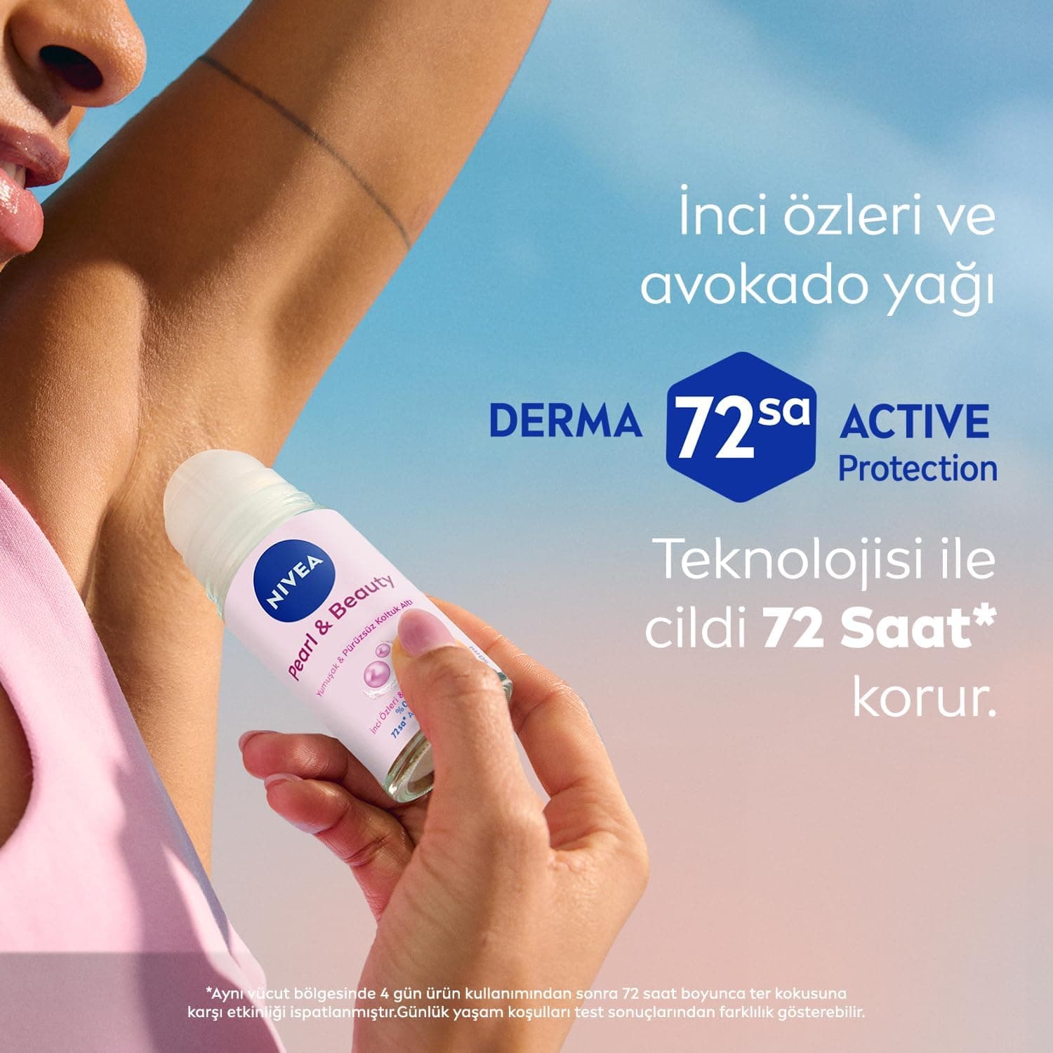 دئودورانت رولآن زنانه NIVEA Pearl&Beauty با رایحه پودری گلدار، ضدتعریق ۷۲ ساعته، 50 ml دئودورانت رولآن زنانه NIVEA Pearl&Beauty با رایحه پودری گلدار، ضدتعریق ۷۲ ساعته، 50 ml