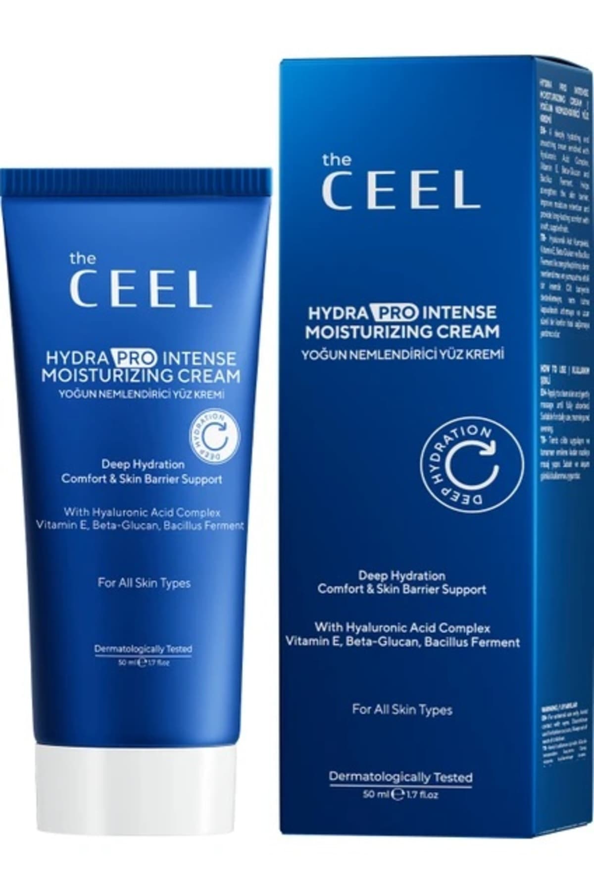 کرم نمرسان غلیظ آبی The Ceel با هیالورونیک اسید و آلانتوئین 50 ml کرم نمرسان غلیظ آبی The Ceel با هیالورونیک اسید و آلانتوئین 50 ml