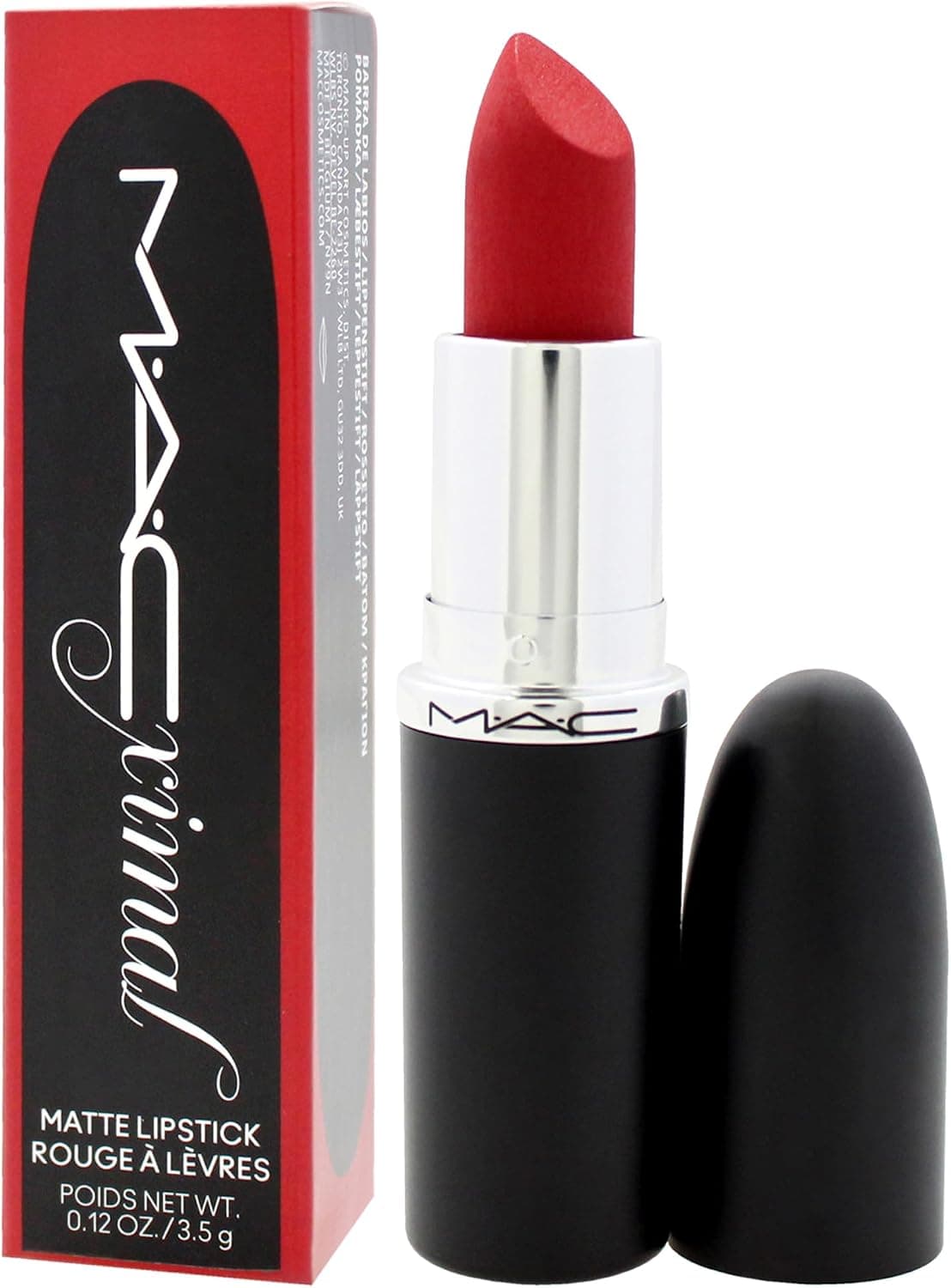 رژ لب مات ابریشمی MAC مدل Macximal Silky Matte شماره Russian Red 3.5g رژ لب مات ابریشمی MAC مدل Macximal Silky Matte شماره Russian Red 3.5g
