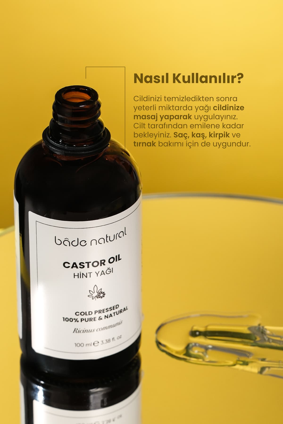 روغن کرچک Bade Natural سرد فشار %100 خالص 100 ml روغن کرچک Bade Natural سرد فشار %100 خالص 100 ml