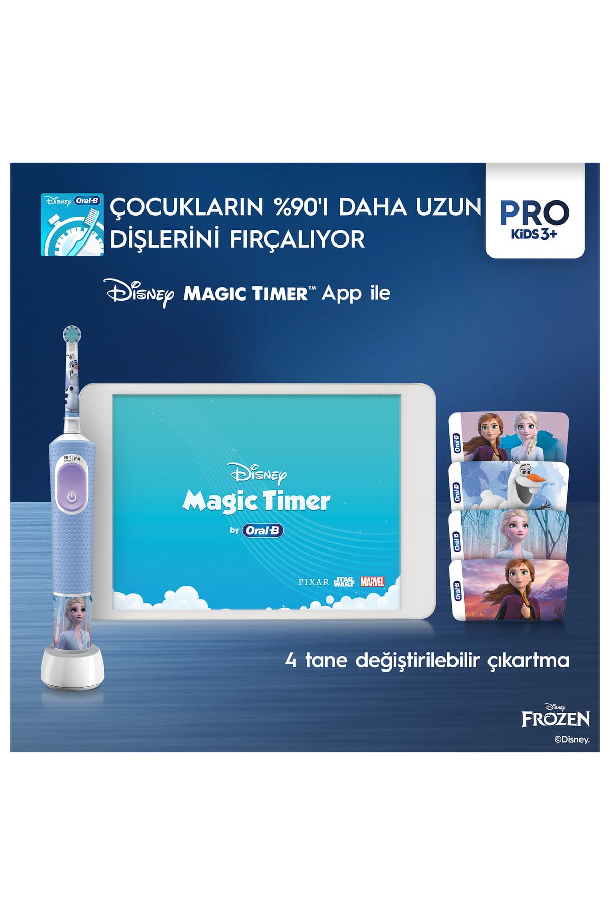 مسواک شارژی کودک Oral-B سری ویژه Frozen مدل D100 مسواک شارژی کودک Oral-B سری ویژه Frozen مدل D100