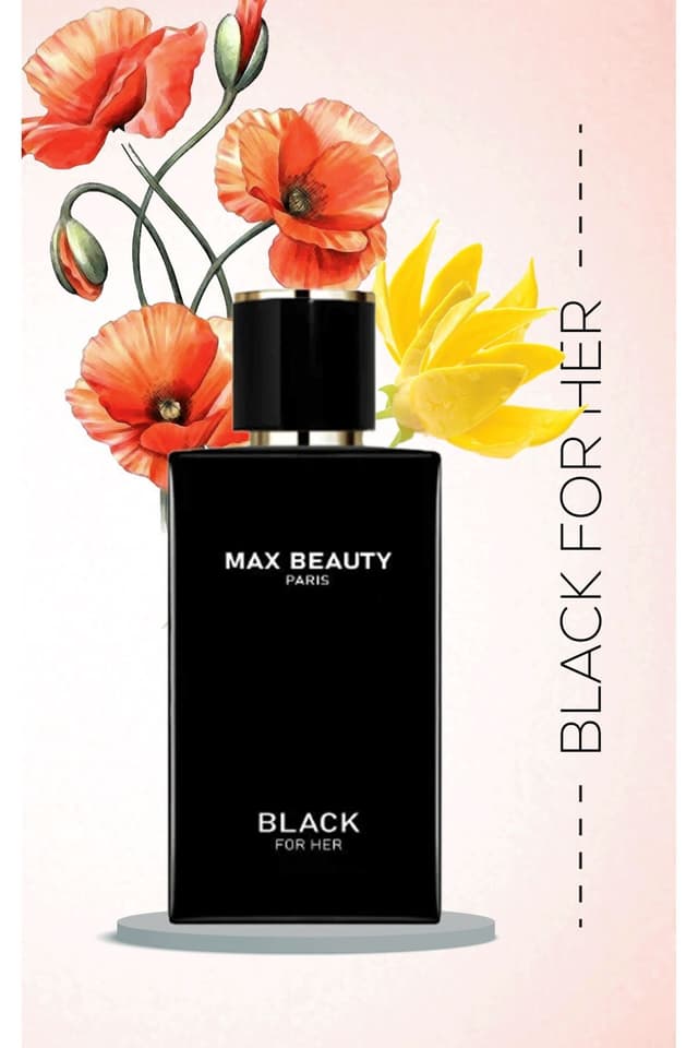 ادو پرفیوم زنانه Max Beauty Paris Black For Her با رایحه شرقی آمبر وانیل 50ml ادو پرفیوم زنانه Max Beauty Paris Black For Her با رایحه شرقی آمبر وانیل 50ml