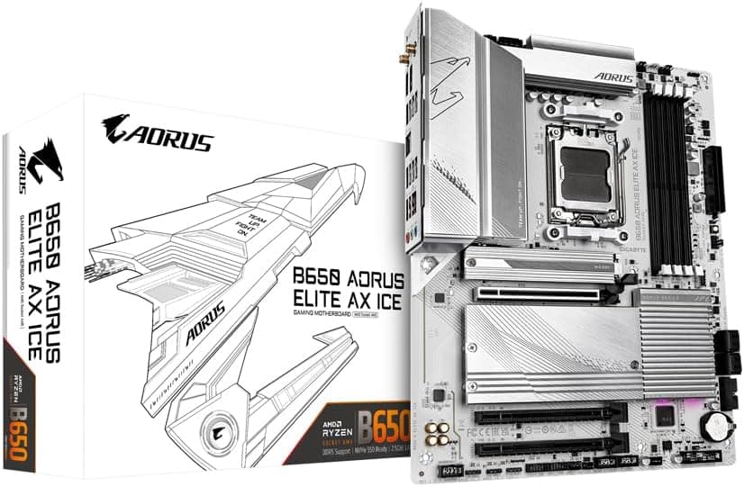 مادربرد Gigabyte برای پردازندههای AMD Ryzen 8000 مدل B650 AORUS ELITE AX ICE مادربرد Gigabyte برای پردازندههای AMD Ryzen 8000 مدل B650 AORUS ELITE AX ICE