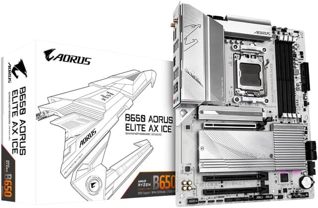مادربرد Gigabyte برای پردازندههای AMD Ryzen 8000 مدل B650 AORUS ELITE AX ICE مادربرد Gigabyte برای پردازندههای AMD Ryzen 8000 مدل B650 AORUS ELITE AX ICE