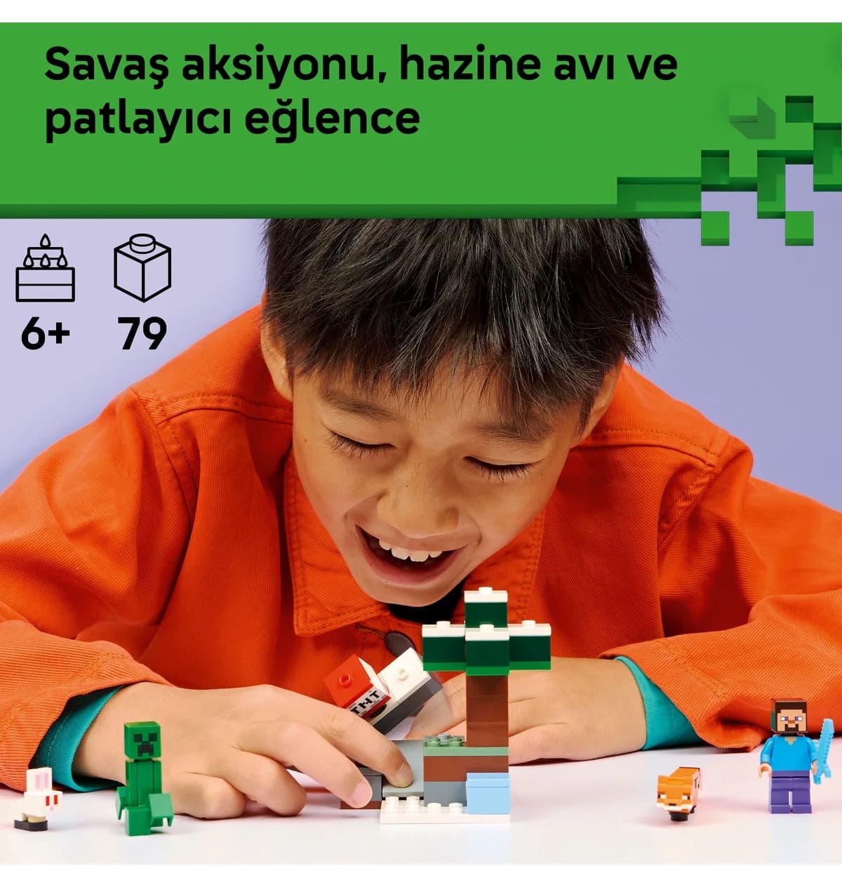لگو Minecraft Steve ماجراجویی تایگا 79 قطعه مدل 21583 لگو Minecraft Steve ماجراجویی تایگا 79 قطعه مدل 21583