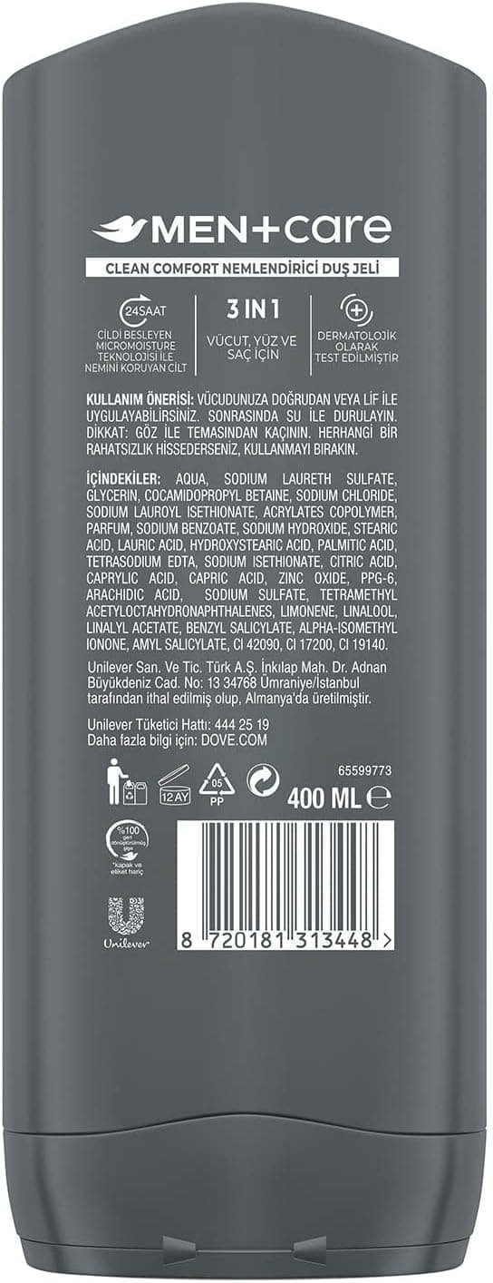 ژل حمام مردانه Dove Men Care Clean Comfort 400ml ژل حمام مردانه Dove Men Care Clean Comfort 400ml