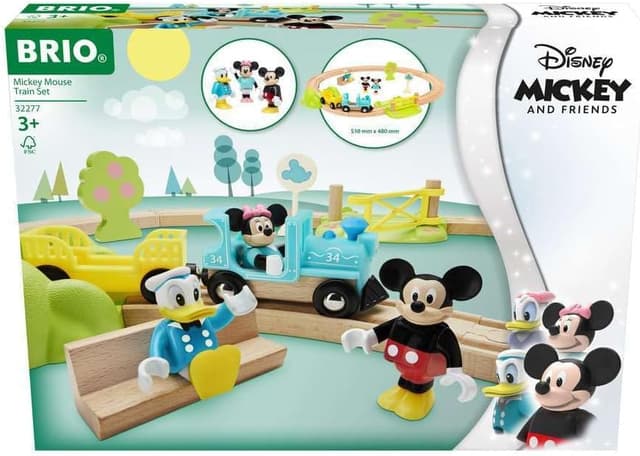 ست قطار بازی BRIO با طرح Mickey Mouse چندرنگ مدل 32277 WD ست قطار بازی BRIO با طرح Mickey Mouse چندرنگ مدل 32277 WD