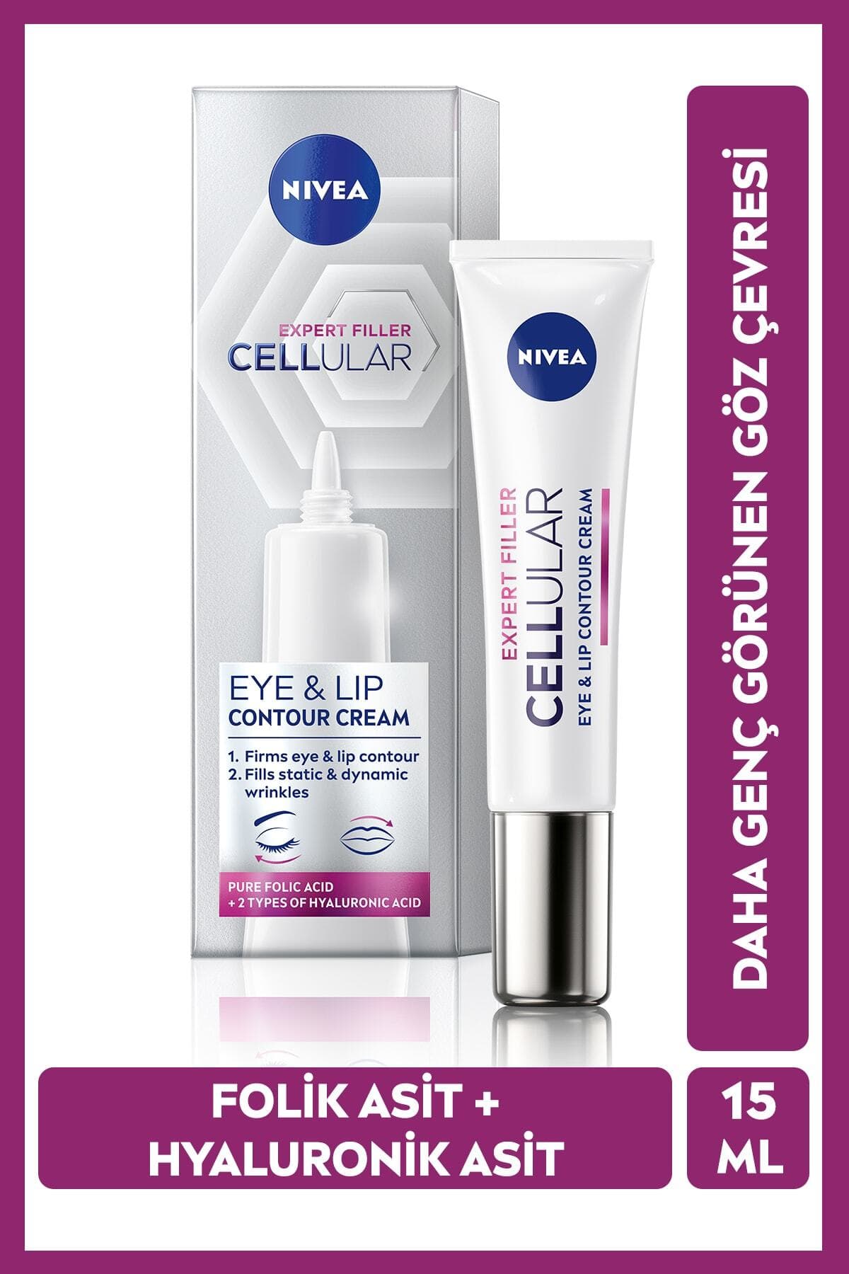 کرم دور چشم ضد چروک و سفتکننده NIVEA Cellular Expert Filler 15ml کرم دور چشم ضد چروک و سفتکننده NIVEA Cellular Expert Filler 15ml