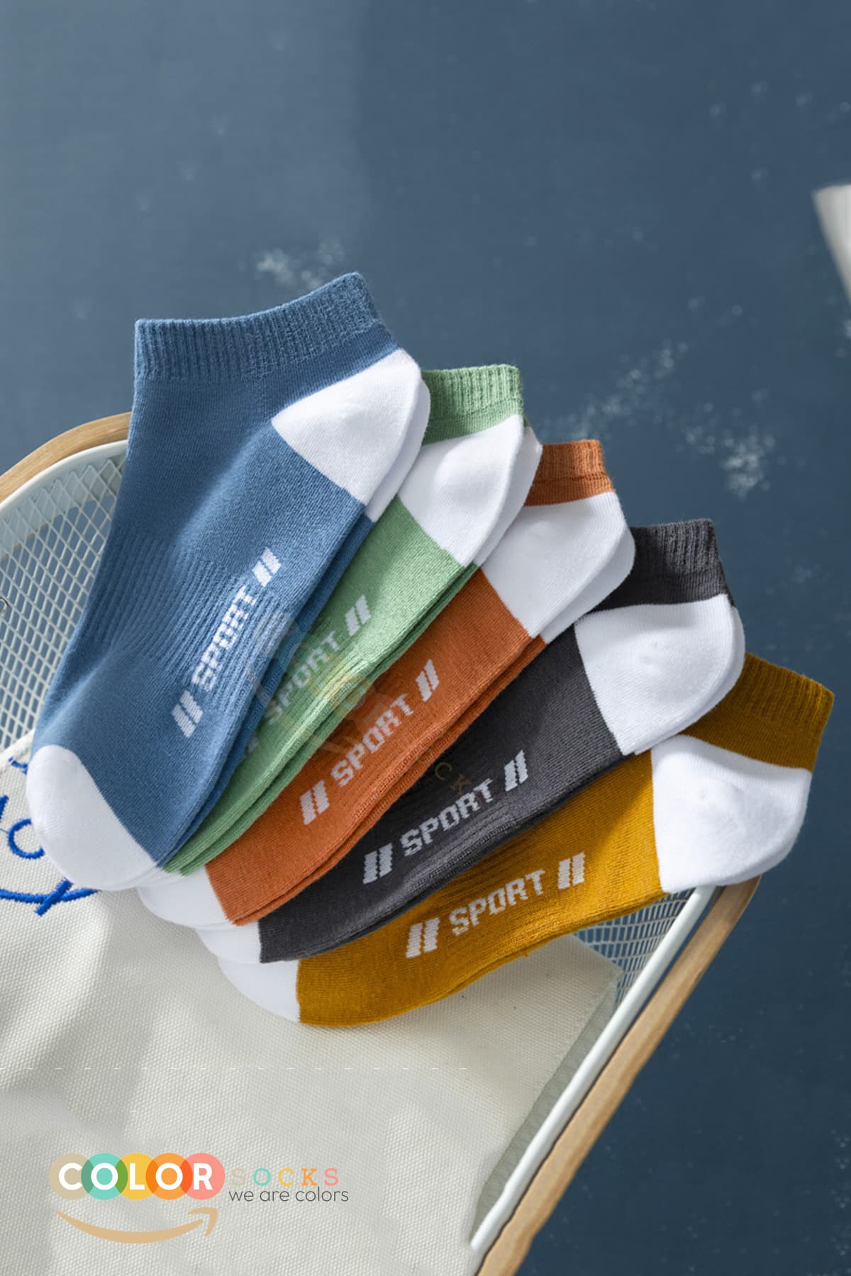 جوراب مردانه Color Socks ورزشی تابستانی تنفسپذیر 8 جفت جوراب مردانه Color Socks ورزشی تابستانی تنفسپذیر 8 جفت