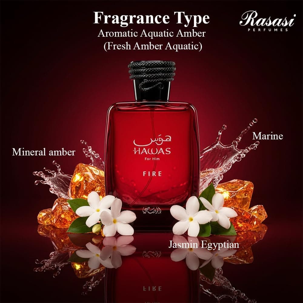 ادو پرفیوم مردانه RASASI Hawas Fire 100 ML ادو پرفیوم مردانه RASASI Hawas Fire 100 ML