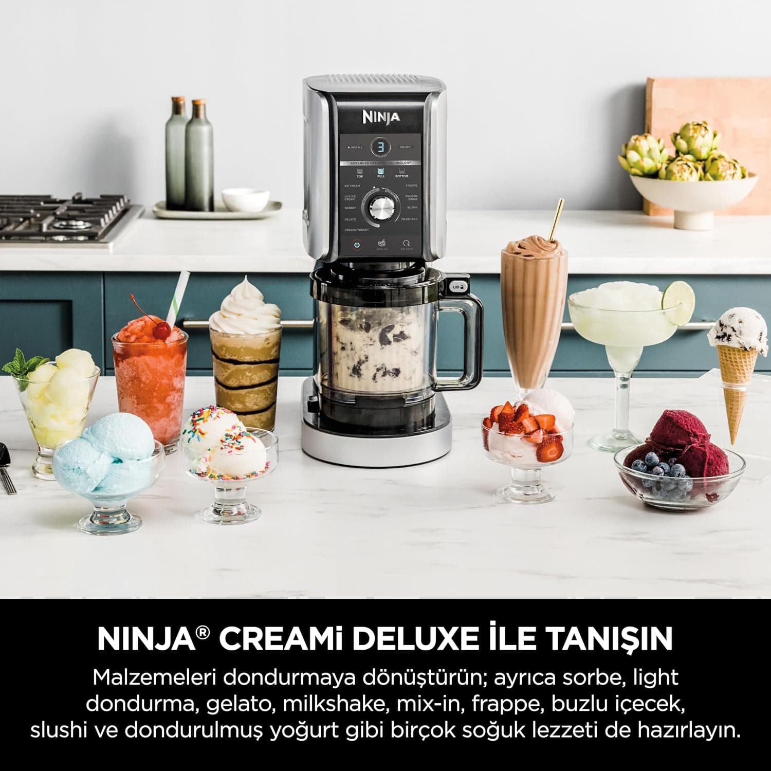 دستگاه بستنی و فروزن Ninja CREAMi Deluxe 10-in-1 مدل NC502EU دستگاه بستنی و فروزن Ninja CREAMi Deluxe 10-in-1 مدل NC502EU