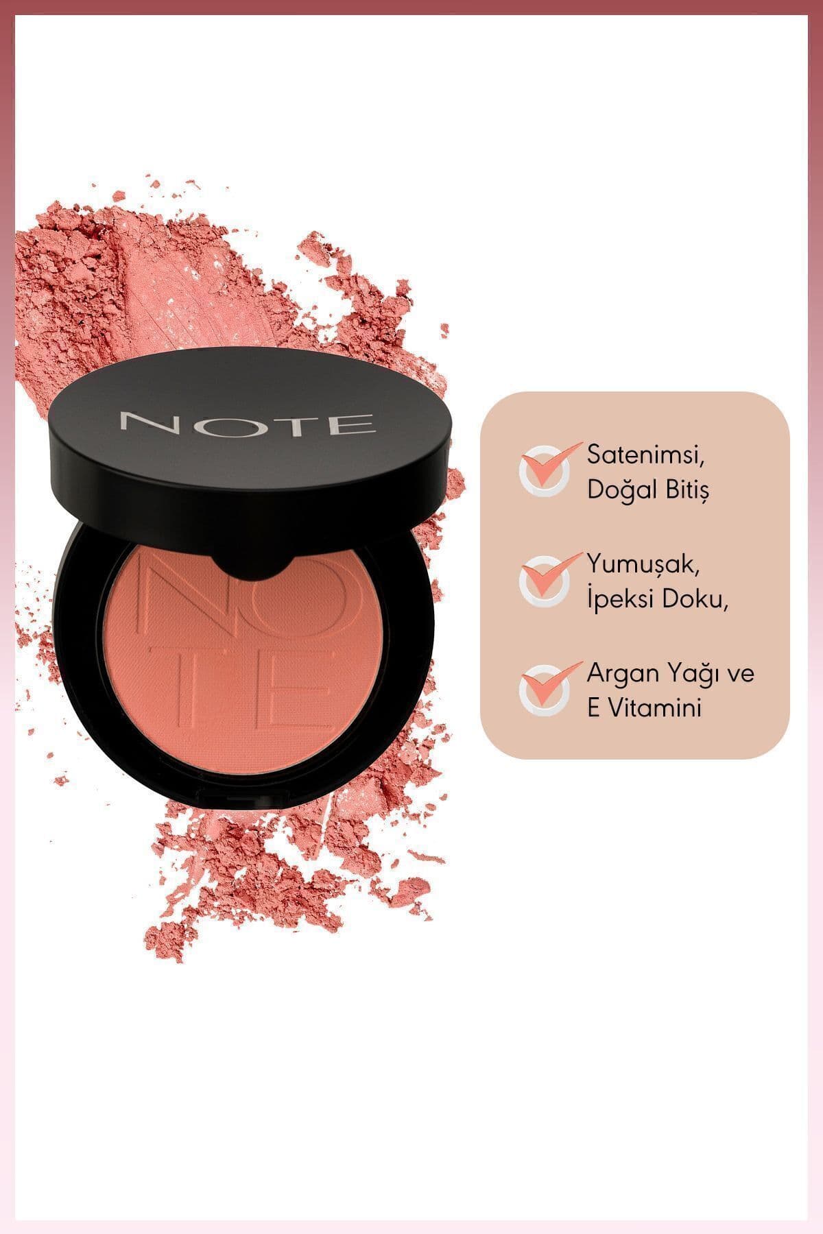 رژگونه پودری کامپکت Note Cosmetics Luminous Silk مدل 01 Pinky Beach رژگونه پودری کامپکت Note Cosmetics Luminous Silk مدل 01 Pinky Beach