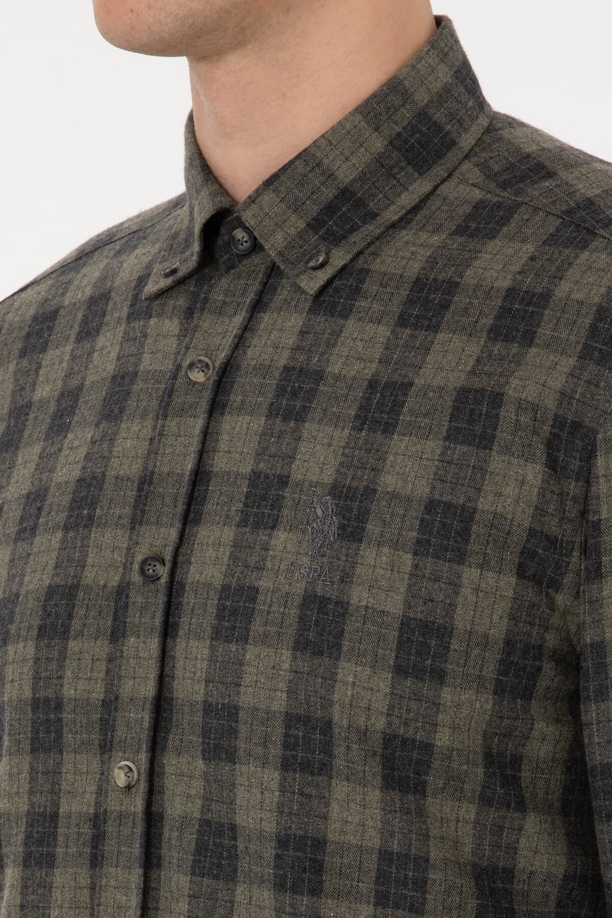 پیراهن مردانه آستینبلند U.S. Polo Assn. سبز خاکی روشن مدل 50308482-VR183 پیراهن مردانه آستینبلند U.S. Polo Assn. سبز خاکی روشن مدل 50308482-VR183