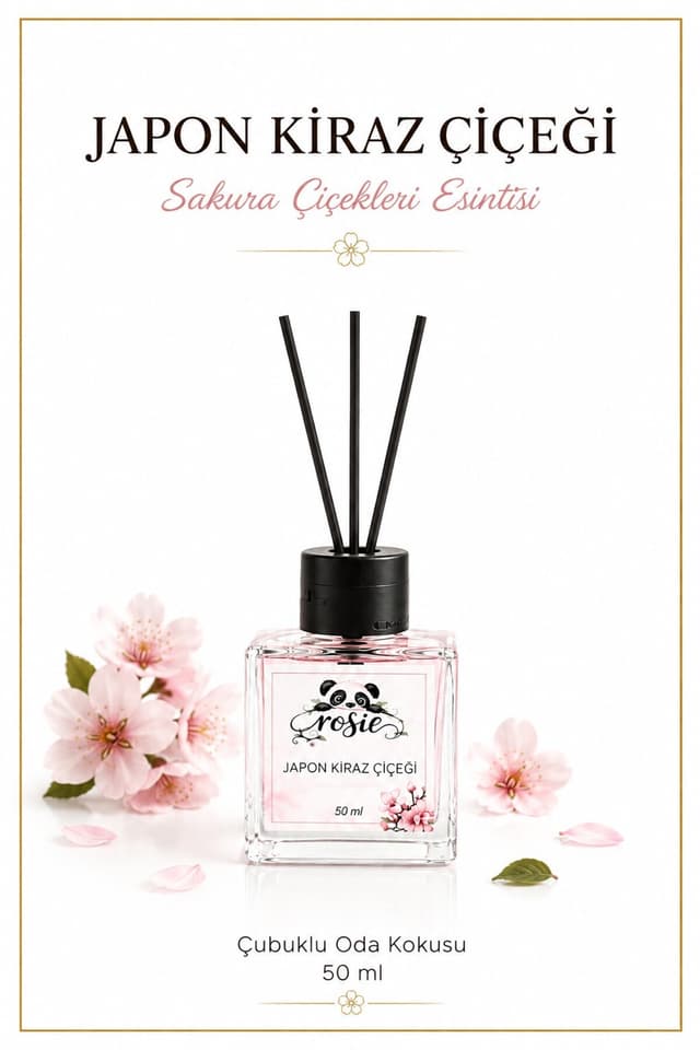 دیفیوزر عطر اتاق Rosie با رایحه شکوفه گیلاس ژاپنی و چوب رید دیفیوزر عطر اتاق Rosie با رایحه شکوفه گیلاس ژاپنی و چوب رید