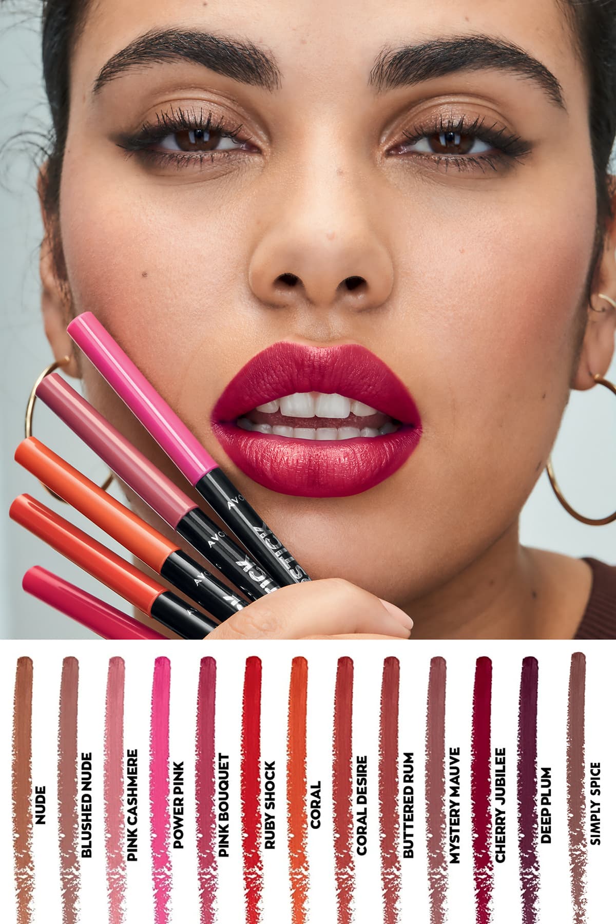 مداد لب Avon Glimmerstick رنگ Simply Spice مداد لب Avon Glimmerstick رنگ Simply Spice