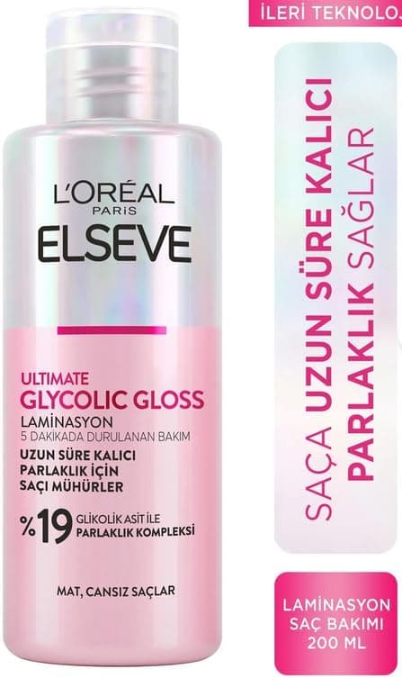 ماسک مو ELSEVE Glycolic Gloss براقیتدهنده و لمینتکننده شستشوی ۵ دقیقهای 200 ml ماسک مو ELSEVE Glycolic Gloss براقیتدهنده و لمینتکننده شستشوی ۵ دقیقهای 200 ml