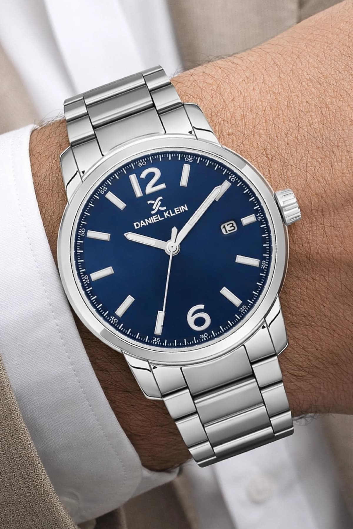 ساعت مچی مردانه Daniel Klein تقویمدار بند و قاب فولادی نقرهای-آبی مدل zmdk1215 ساعت مچی مردانه Daniel Klein تقویمدار بند و قاب فولادی نقرهای-آبی مدل zmdk1215