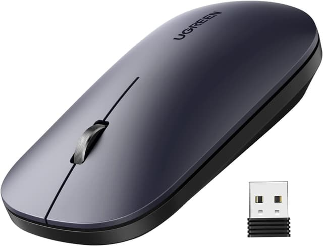 ماوس بیسیم UGREEN باریک بیصدا 2.4G 4000DPI مخصوص PC مشکی ماوس بیسیم UGREEN باریک بیصدا 2.4G 4000DPI مخصوص PC مشکی