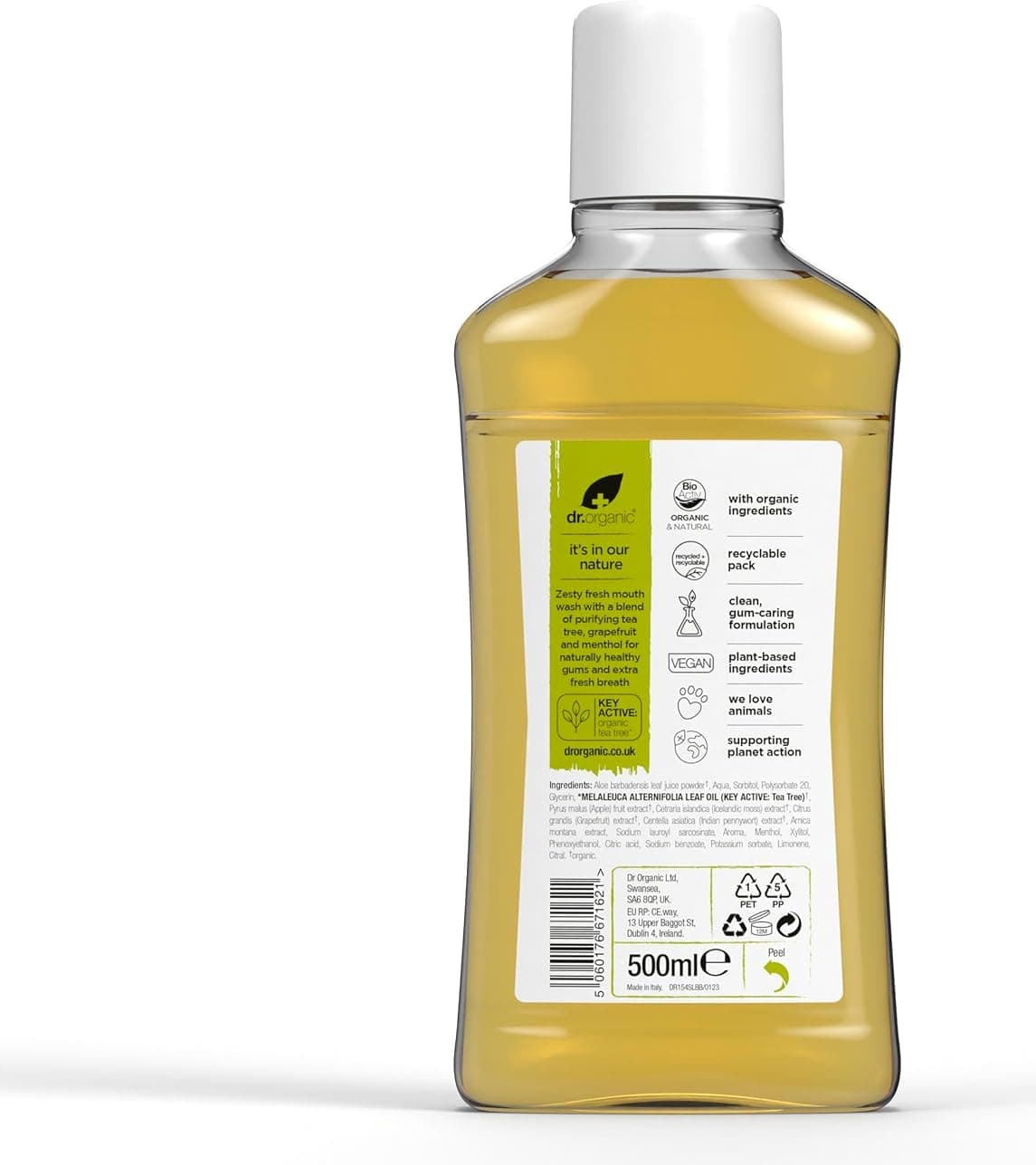 دهانشویه Dr.Organic با عصاره درخت چای مدل Tea Tree 500ml دهانشویه Dr.Organic با عصاره درخت چای مدل Tea Tree 500ml