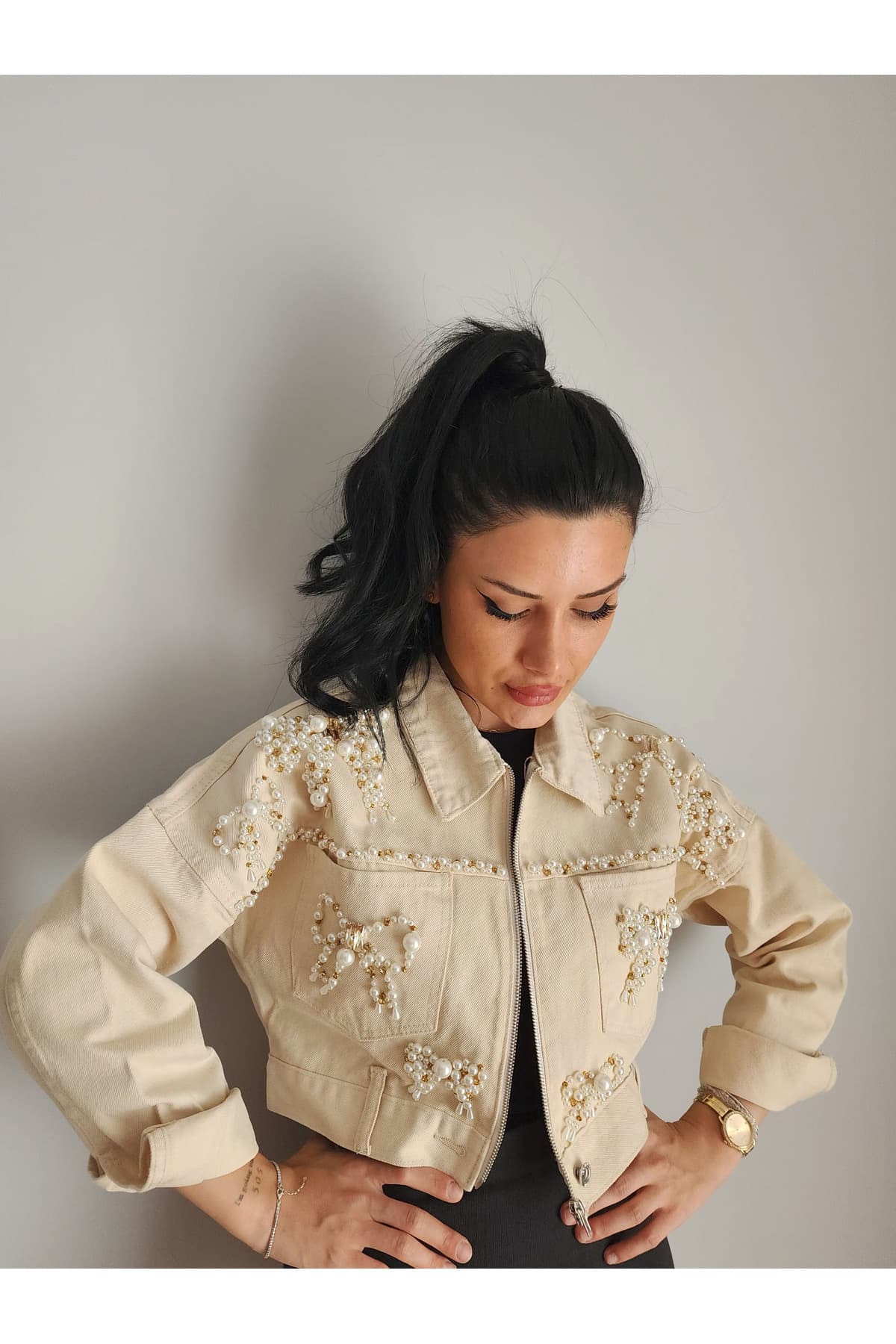 کت زنانه جکت دنیم رنکارنگ کت زنانه جکت دنیم رنکارنگ