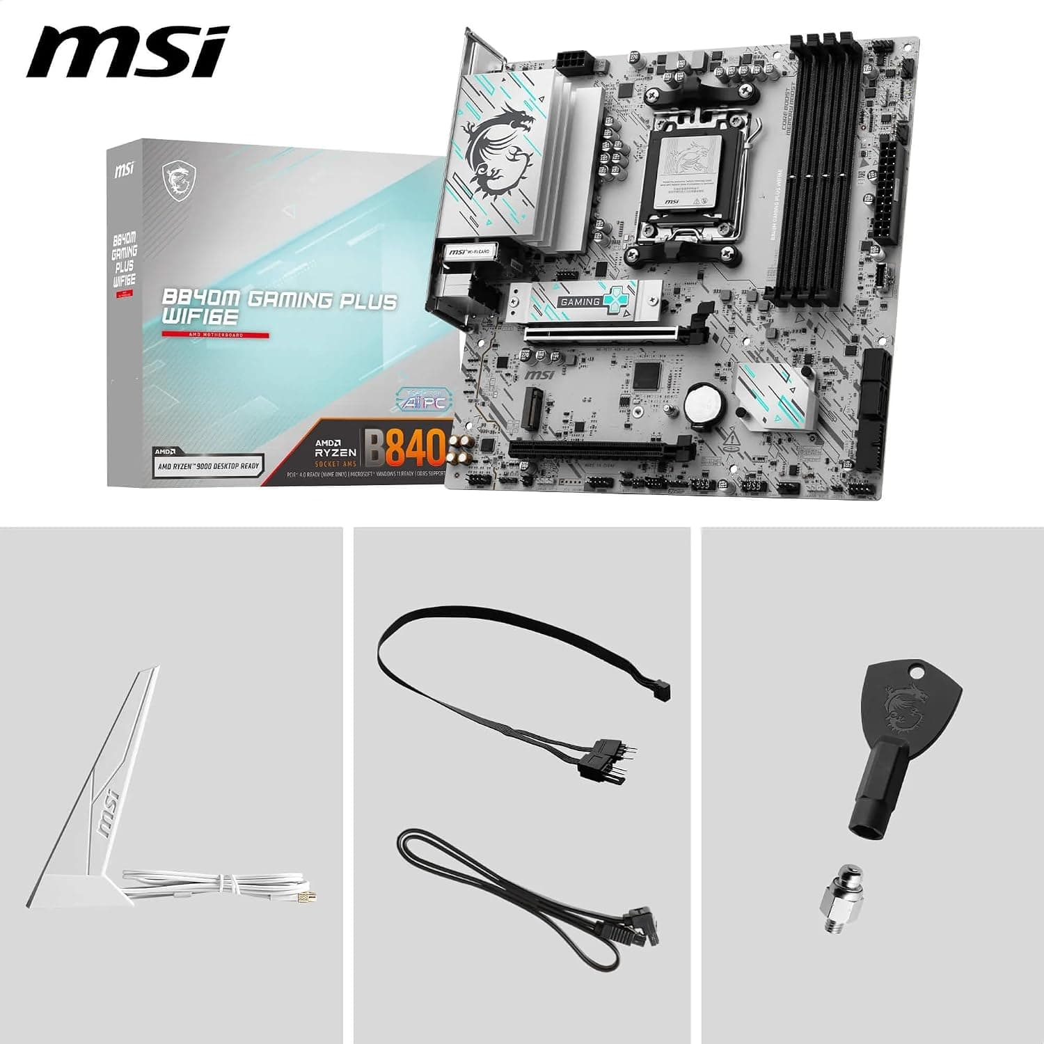 مادربرد MSI سوکت AM5 DDR5 mATX مدل PRO B840M GAMING PLUS WIFI6E مادربرد MSI سوکت AM5 DDR5 mATX مدل PRO B840M GAMING PLUS WIFI6E