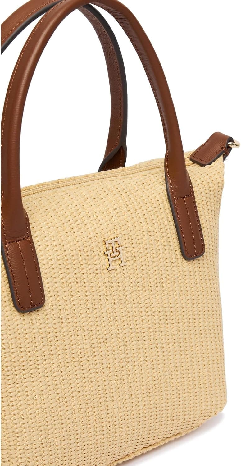 کیف دستی و دوشی Tommy Hilfiger Popette Mini Tote از رافیا طبیعی کیف دستی و دوشی Tommy Hilfiger Popette Mini Tote از رافیا طبیعی