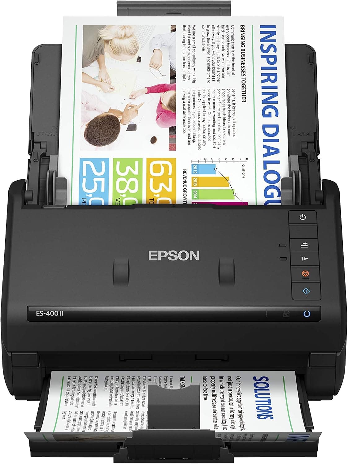 اسکنر اسناد رومیزی رنگی دورو Epson Workforce برای PC و Mac با تغذیه خودکار اسناد (ADF) مدل ES-400 II اسکنر اسناد رومیزی رنگی دورو Epson Workforce برای PC و Mac با تغذیه خودکار اسناد (ADF) مدل ES-400 II