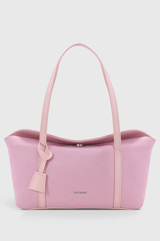 کیف دوشی زنانه Housebags کانواس صورتی با درب بولینگ مدل 270 کیف دوشی زنانه Housebags کانواس صورتی با درب بولینگ مدل 270