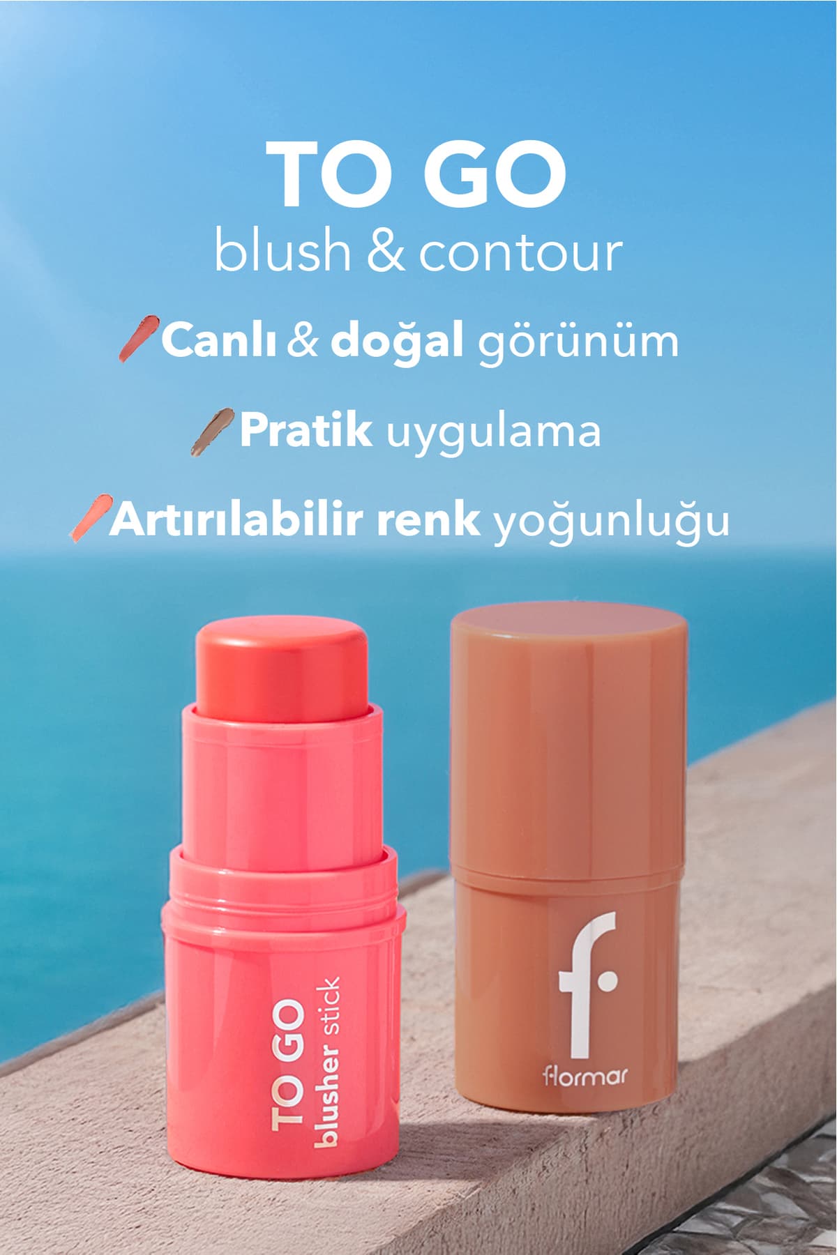 رژگونه استیکی کرمی Flormar To Go درخشان با جلوه طبیعی و شدت قابل تنظیم 003 Rosy Bliss رژگونه استیکی کرمی Flormar To Go درخشان با جلوه طبیعی و شدت قابل تنظیم 003 Rosy Bliss