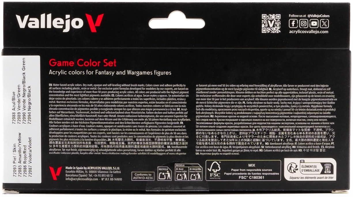 ست رنگ اکریلیک Vallejo Game Color Games Ink در رنگهای متنوع، 8 عددی ست رنگ اکریلیک Vallejo Game Color Games Ink در رنگهای متنوع، 8 عددی