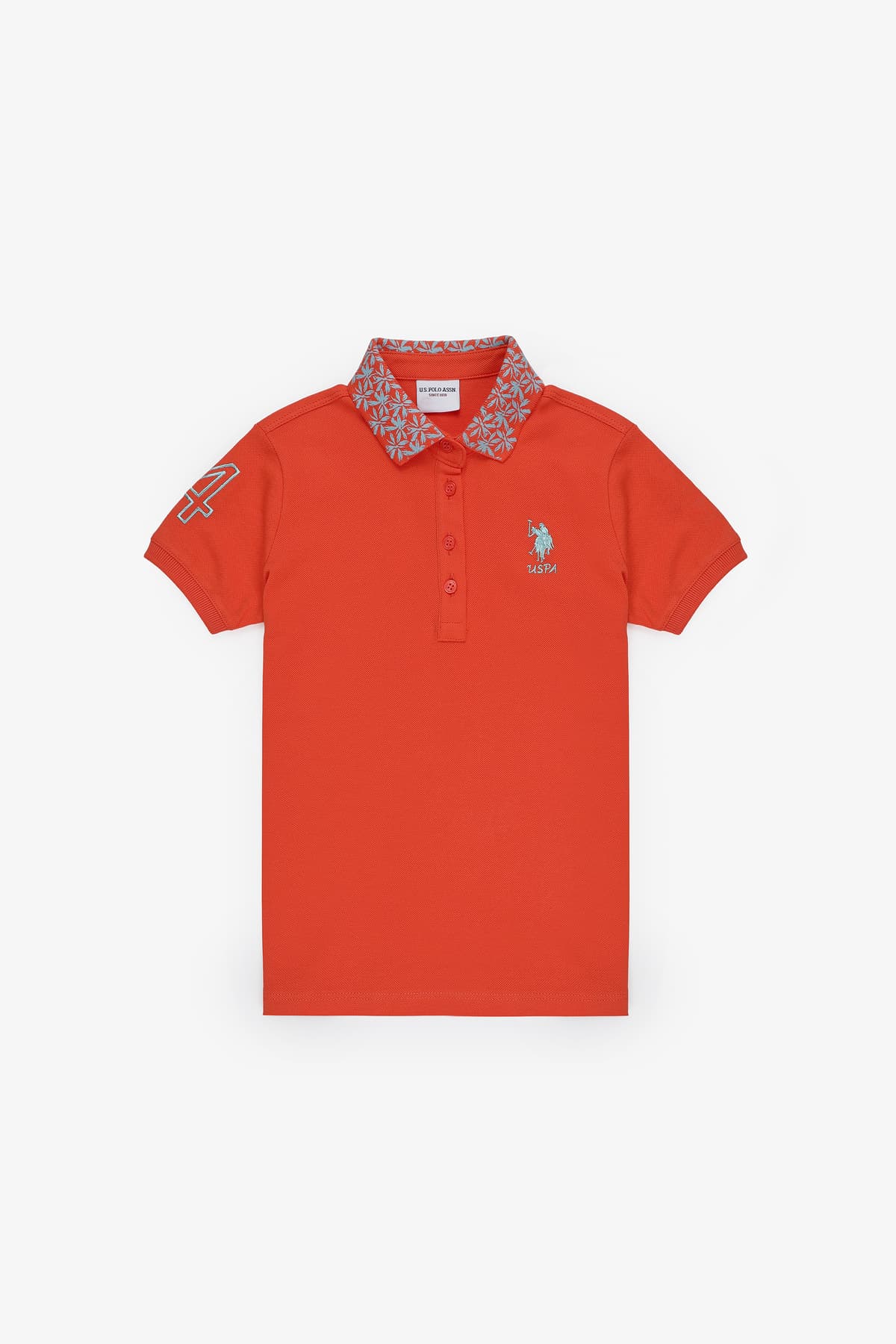تیشرت دخترانه U.S. Polo Assn. یقه پولو ساده قرمز اناری مدل 50320284-VR039 تیشرت دخترانه U.S. Polo Assn. یقه پولو ساده قرمز اناری مدل 50320284-VR039