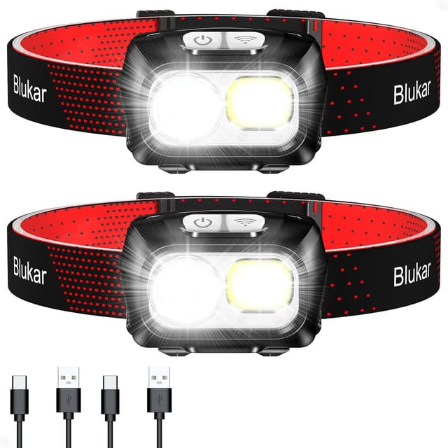 چراغ پیشانی LED شارژی Blukar با روشنایی 2000L چراغ پیشانی LED شارژی Blukar با روشنایی 2000L