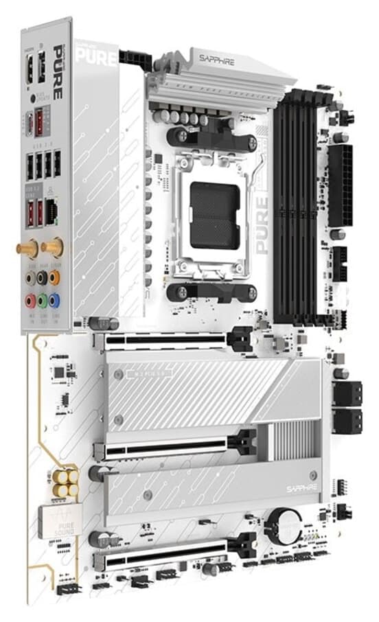 مادربرد SAPPHIRE PURE B850A WIFI 7 سوکت AM5 DDR5 چیپست AMD B850 مادربرد SAPPHIRE PURE B850A WIFI 7 سوکت AM5 DDR5 چیپست AMD B850