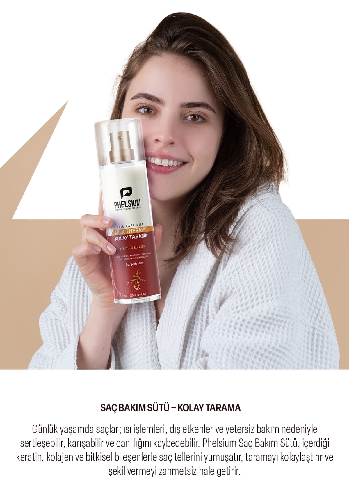اسپری مراقبت مو PHELSİUM Milk Therapy کراتین و کلاژن آسانشانهزدن 200 ml اسپری مراقبت مو PHELSİUM Milk Therapy کراتین و کلاژن آسانشانهزدن 200 ml