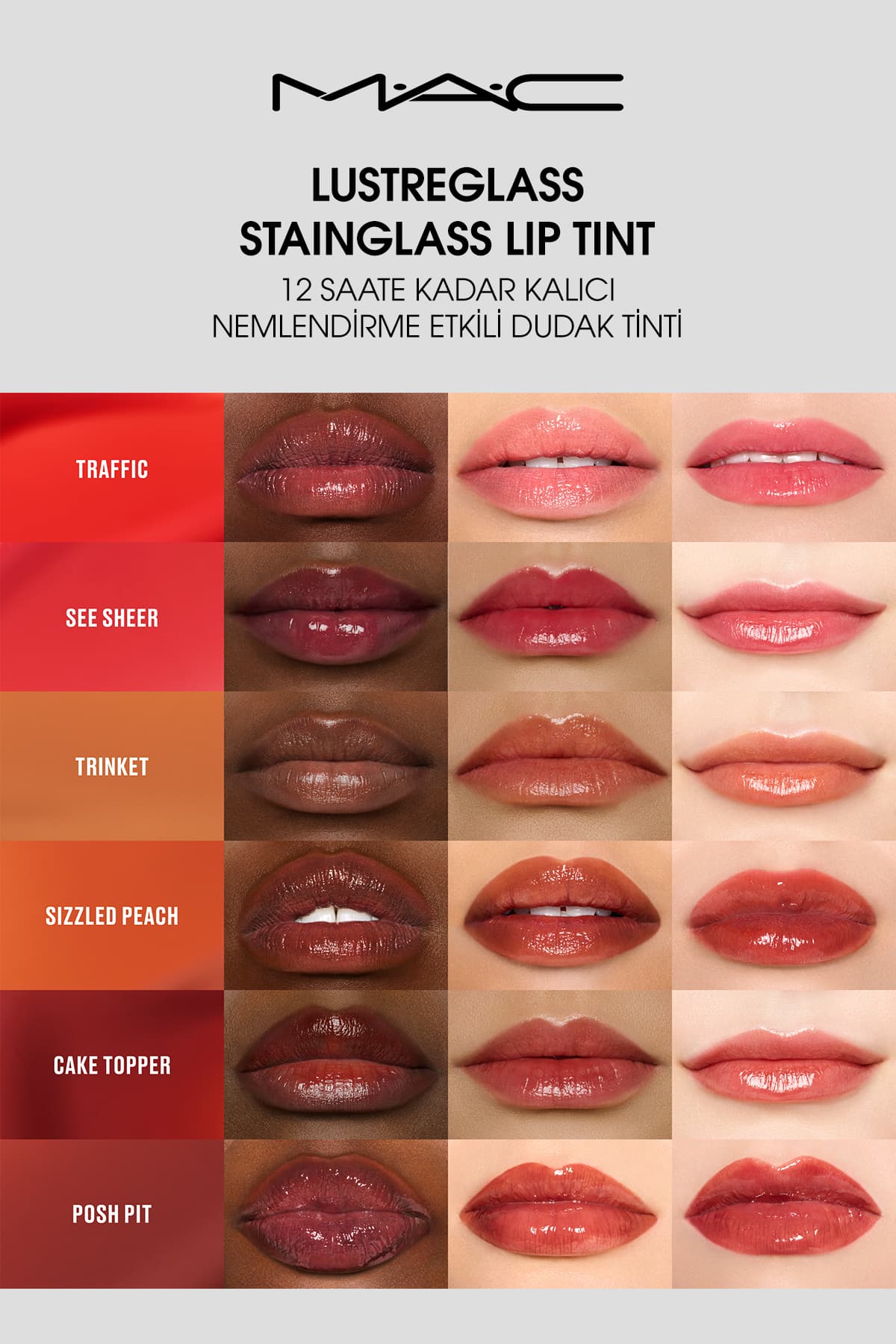 تینت لب Mac Lustreglass StainGlass Posh Pit ماندگاری ۱۲ ساعته تینت لب Mac Lustreglass StainGlass Posh Pit ماندگاری ۱۲ ساعته
