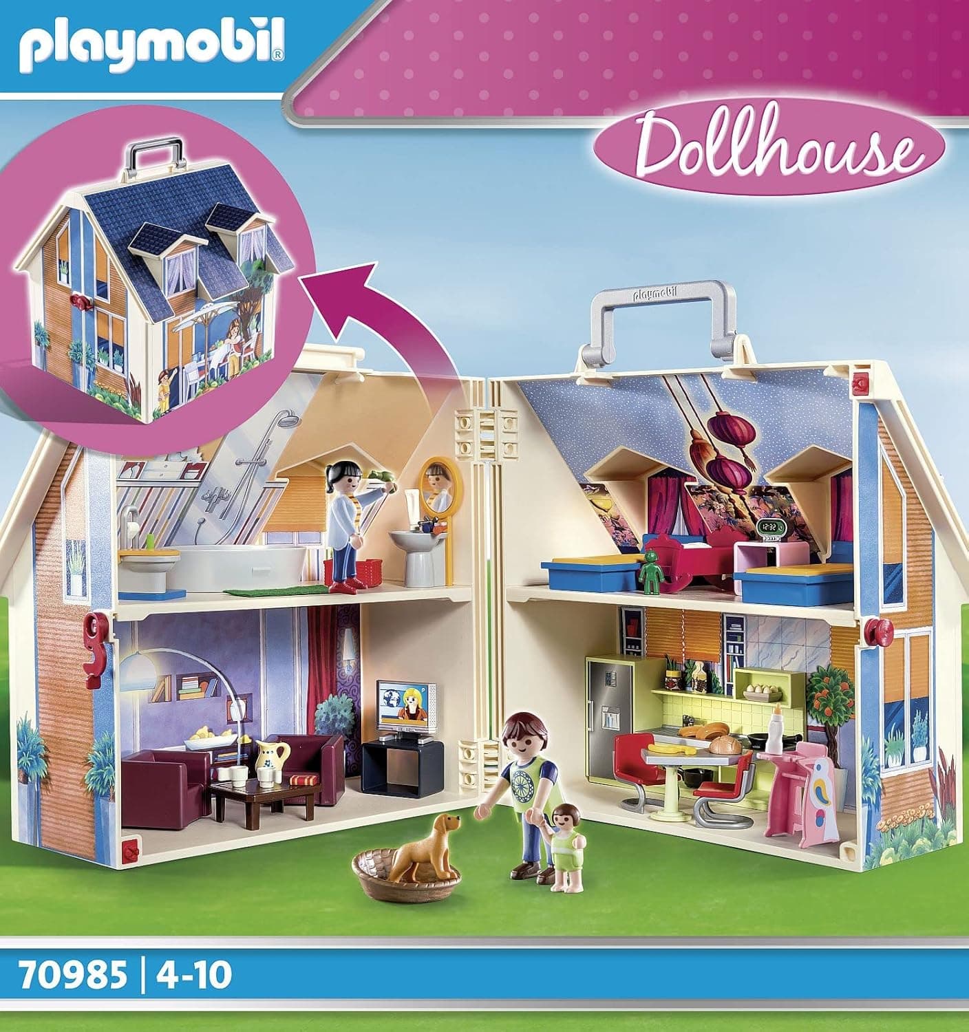 خانه عروسکی مدرن قابل حمل PLAYMOBIL خانه عروسکی مدرن قابل حمل PLAYMOBIL