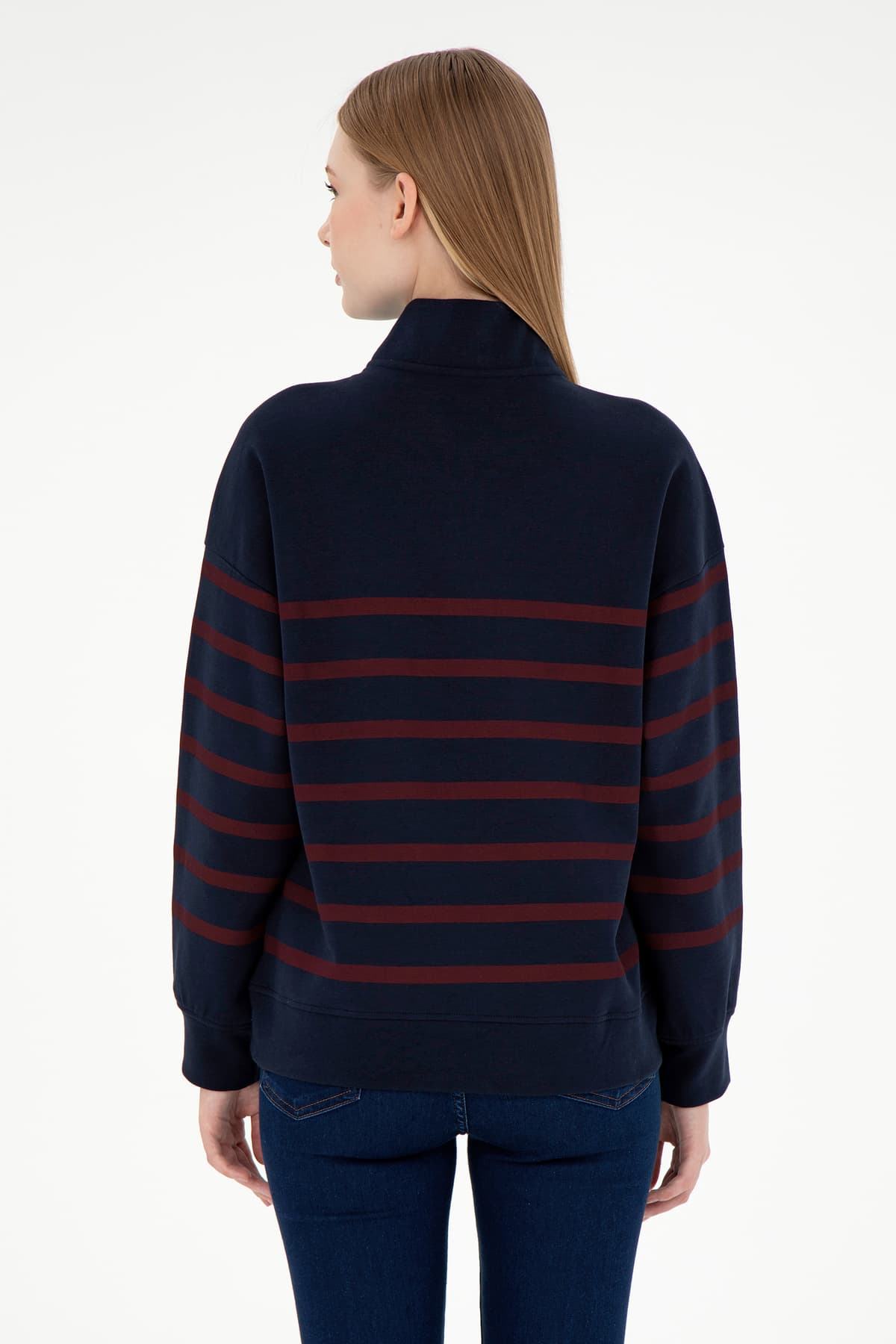 سوئیشرت زنانه U.S. Polo Assn. سرمهای زیپدار یقه ایستاده مدل 50298989-VR033 سوئیشرت زنانه U.S. Polo Assn. سرمهای زیپدار یقه ایستاده مدل 50298989-VR033