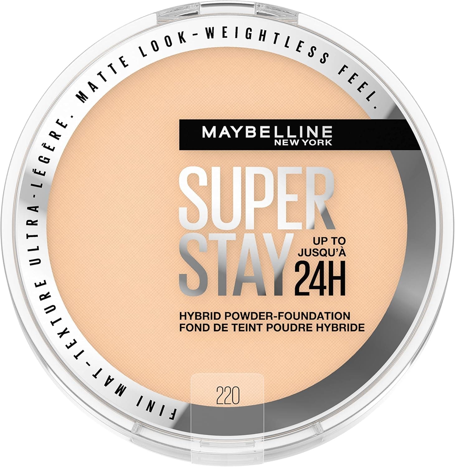 پودر کرمپودر MAYBELLINE Super Stay با پوشش متوسط تا کامل و جلوه مات، مدل 220 پودر کرمپودر MAYBELLINE Super Stay با پوشش متوسط تا کامل و جلوه مات، مدل 220