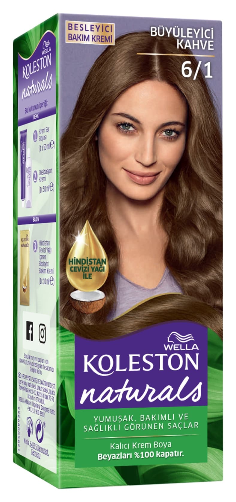 رنگ مو زنانه Wella قهوهای جذاب Koleston Naturals مدل 6/1 رنگ مو زنانه Wella قهوهای جذاب Koleston Naturals مدل 6/1