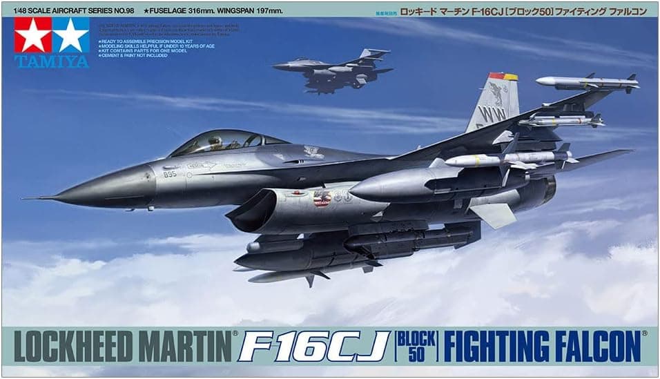 کیت مدل پلاستیکی هواپیمای Tamiya Lockheed Martin F-16CJ مدل 61098 کیت مدل پلاستیکی هواپیمای Tamiya Lockheed Martin F-16CJ مدل 61098