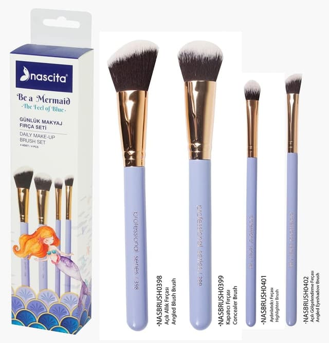 ست برس آرایشی روزانه Nascita Be a Mermaid مدل 88 ست برس آرایشی روزانه Nascita Be a Mermaid مدل 88