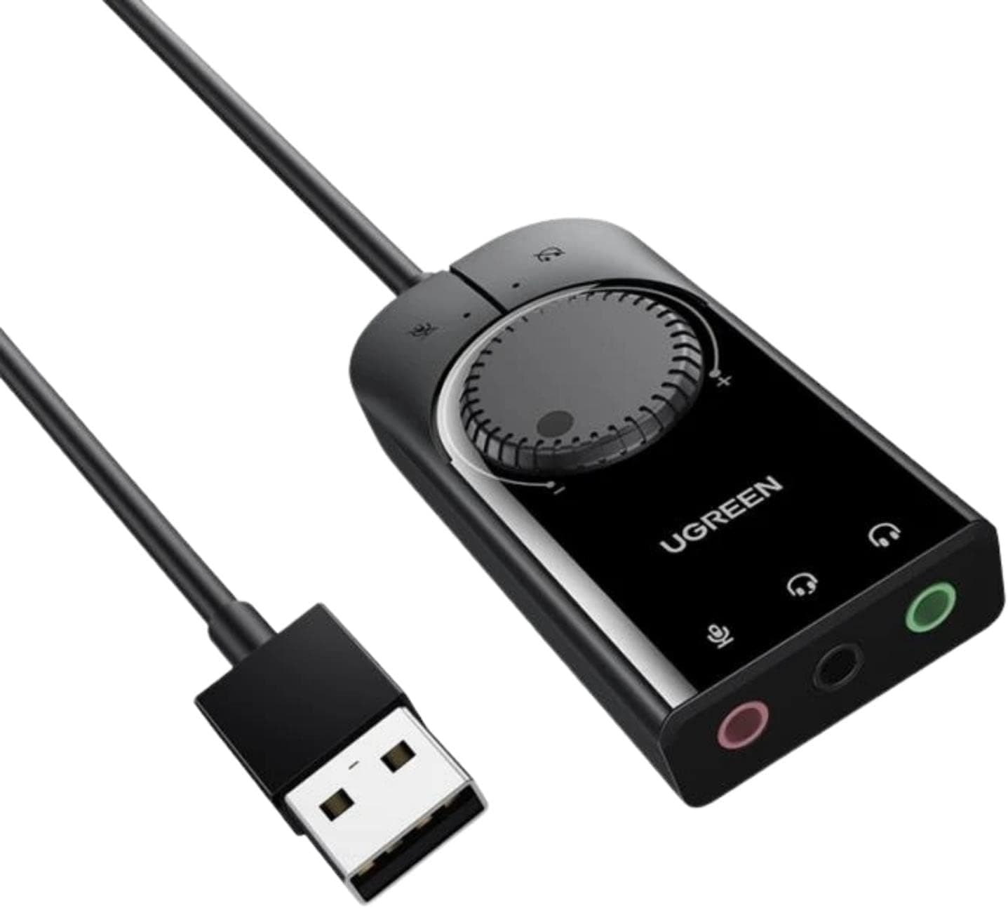 کارت صدای USB خارجی UGREEN مشکی ۱۵ سانتیمتری کارت صدای USB خارجی UGREEN مشکی ۱۵ سانتیمتری