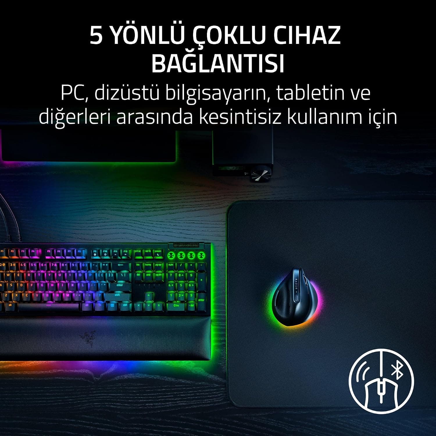 ماوس عمودی بیسیم ارگونومیک راستدست Razer Pro Click V2 مشکی با حسگر اپتیکال 30K ماوس عمودی بیسیم ارگونومیک راستدست Razer Pro Click V2 مشکی با حسگر اپتیکال 30K