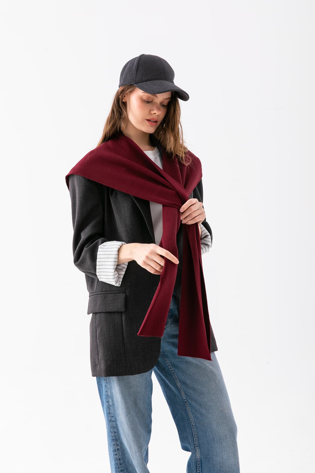شالگردن یونیسکس Wega Moda پچورک مربعی بافتنی بوهو شالگردن یونیسکس Wega Moda پچورک مربعی بافتنی بوهو