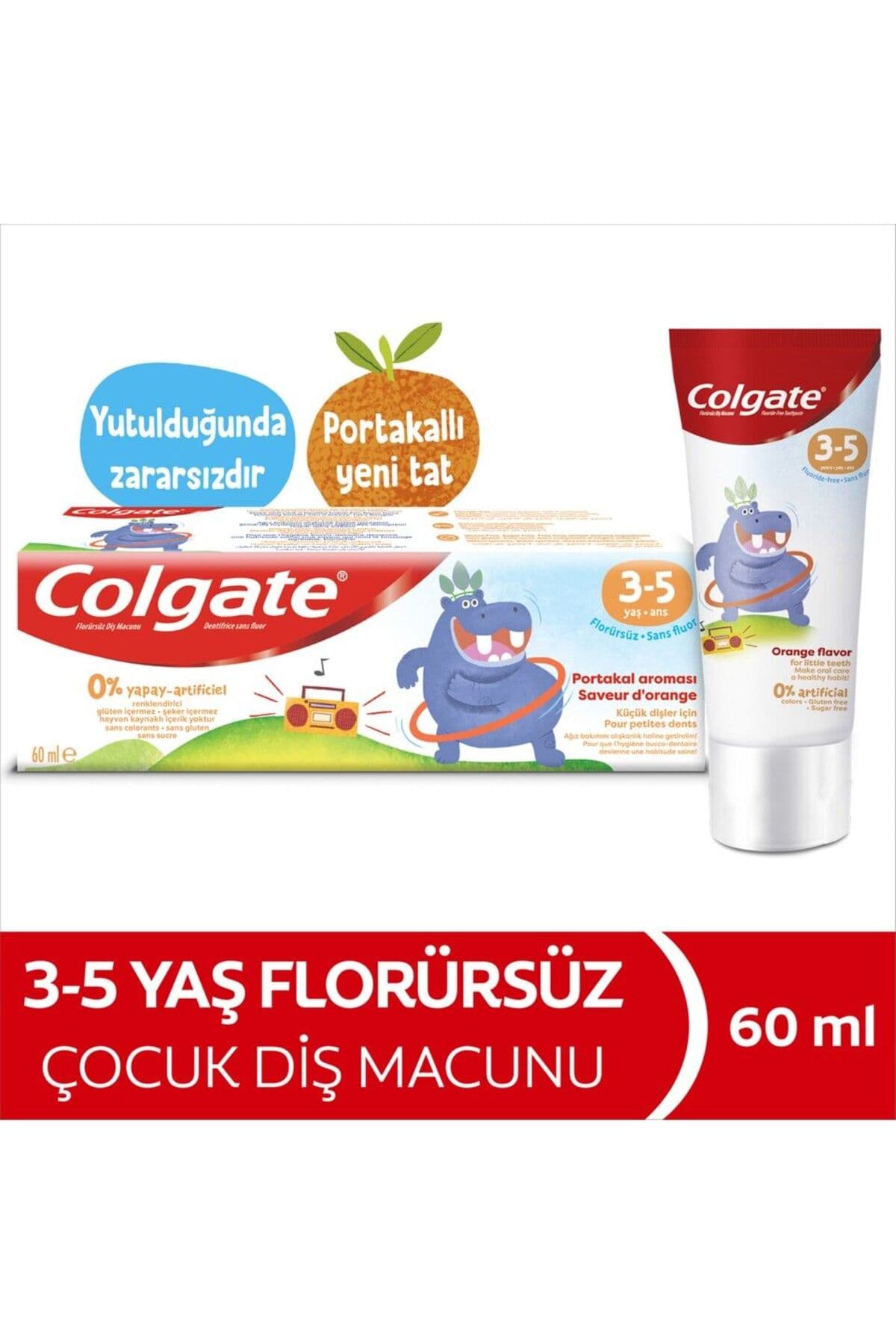 خمیردندان کودک Colgate با طعم پرتقال بدون فلوراید مناسب 3-5 سال 60 ml خمیردندان کودک Colgate با طعم پرتقال بدون فلوراید مناسب 3-5 سال 60 ml