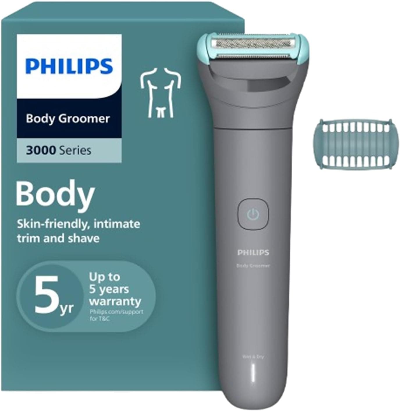 ماشین اصلاح بدن مردانه PHILIPS ضدآب با سری پشت و شانههای 2/3/5 mm مدل BG5480/15 ماشین اصلاح بدن مردانه PHILIPS ضدآب با سری پشت و شانههای 2/3/5 mm مدل BG5480/15