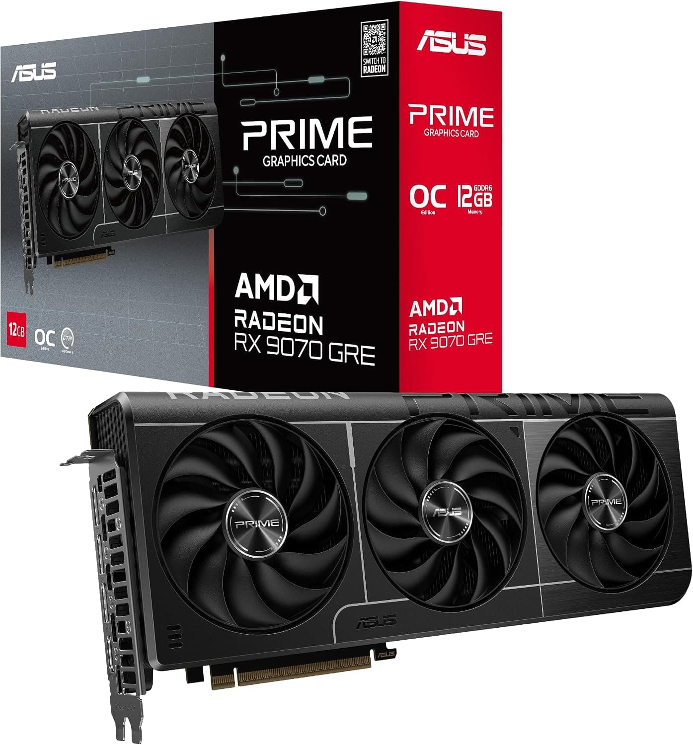 کارت گرافیک ASUS Prime Radeon RX 9070 GRE OC Edition مدل PRIME-RX9070GRE-O12G کارت گرافیک ASUS Prime Radeon RX 9070 GRE OC Edition مدل PRIME-RX9070GRE-O12G
