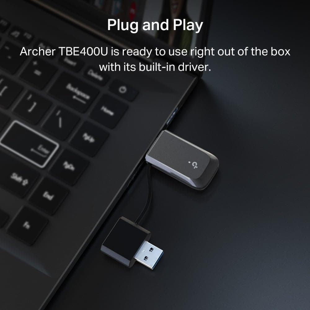 آداپتور وایفای TP-Link با USB 3.0 سهباند Wi-Fi 7 مدل Archer TBE400U آداپتور وایفای TP-Link با USB 3.0 سهباند Wi-Fi 7 مدل Archer TBE400U